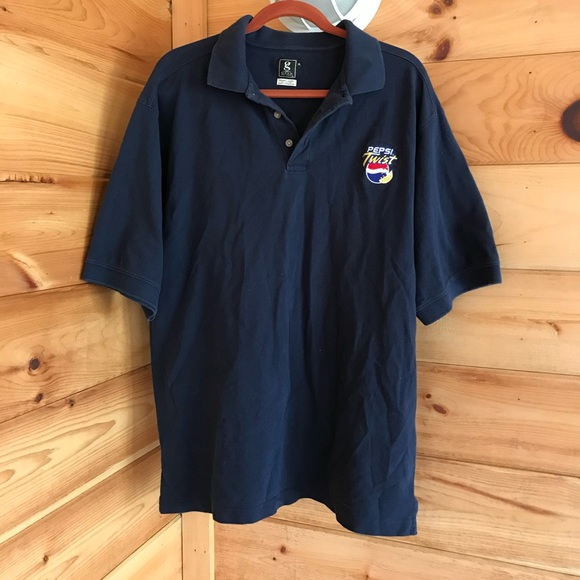 Gear For Sports Shirts Vintage Navy Blue Gear For Sports Polo Pepsi